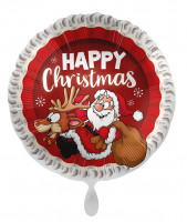 Vorschau: Happy Christmas Folienballon 45cm