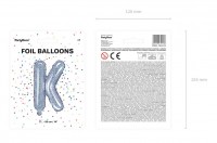 Förhandsgranskning: Holografisk K folieballong 35cm