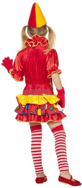 Kleurrijk clown Chuckles-meisjeskostuum 2