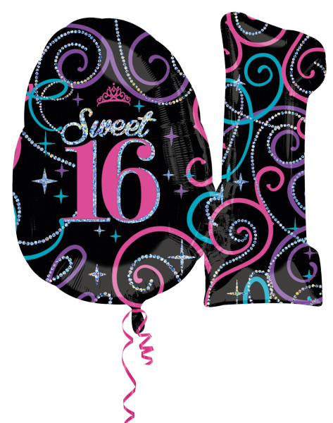 Sweet Sixteen Folienballon 71 x 66cm 2