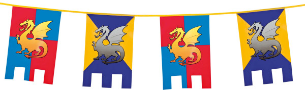 Knight party pennant chain with dragon 6m