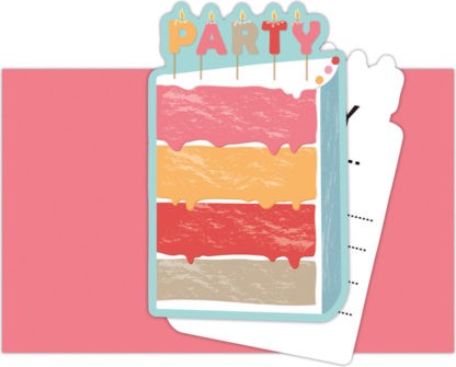 6 zaproszeń Cake Pie Twister