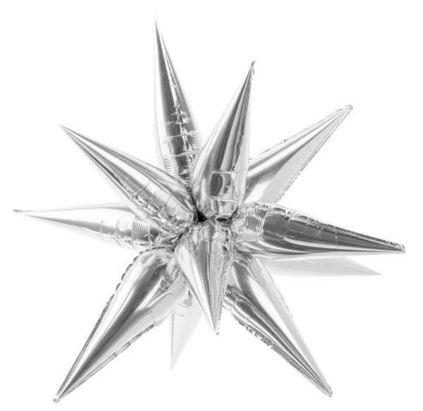 Palloncino foil 3D stella argento 70 cm