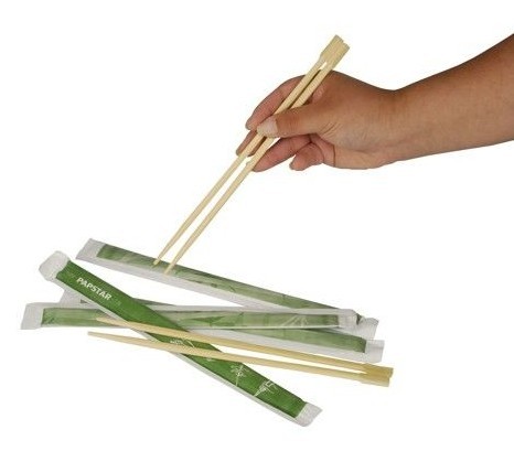 50 Bambus Stäbchen verpackt 23cm