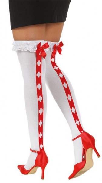 Sexy nurse overknee stockings