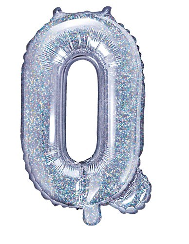 Ballon aluminium Q holographique 35cm