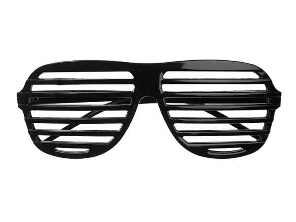 Black disco glasses with stripes 3