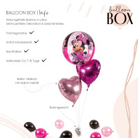 Vorschau: XL Heliumballon in der Box 3-teiliges Set Minnie forever