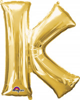 Foil balloon letter K gold 83cm