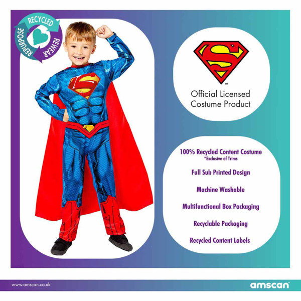 Superman Kostüm für Kinder recycelt 6