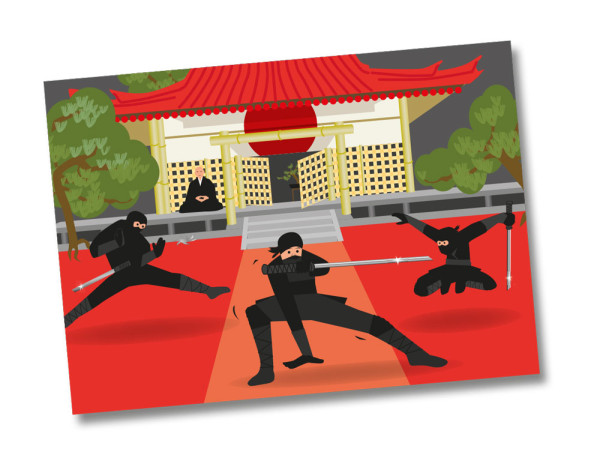 6 ninja party placemats
