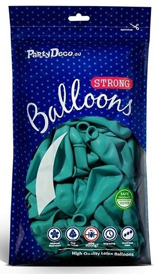 10 party star balloons turquoise 27cm 2