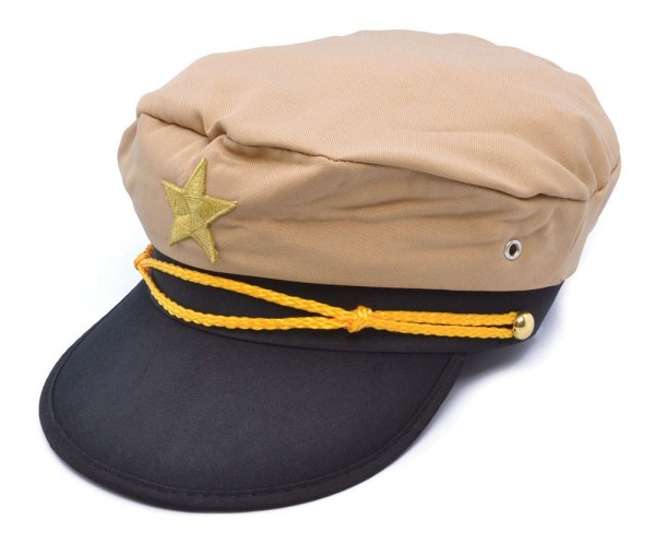 Beżowy kapelusz oficerski