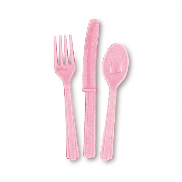 Cutlery set Vera light pink 18 pieces