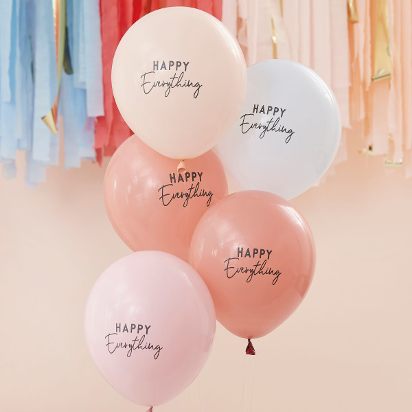 5 Joyful Life balloons 30cm
