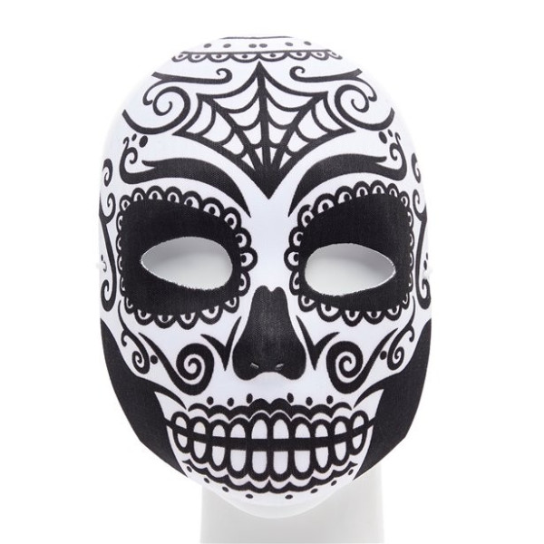 Day of the Dead Mask Black and White