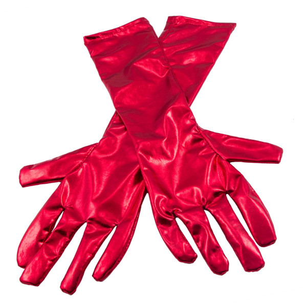 Gloves Luxurious shine red