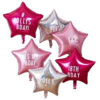 18. fødselsdag stjerner ballonbuket 46cm