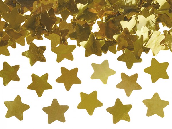 Canon à confettis étoile dorée 80cm