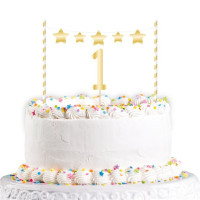 Decoración de tarta de primer cumpleaños real 19cm