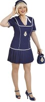 Oversigt: Sailor Miranda damer kostume blå