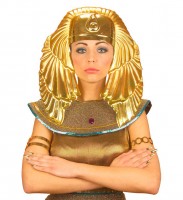Widok: Nakrycie głowy egipskiego faraona w kolorze złotym