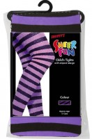 Voorvertoning: Crazy Stripes Lady panty paars-zwart