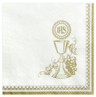20 serviettes de communion IHS