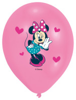 6 globos rosa Minnie Mouse 27,5cm