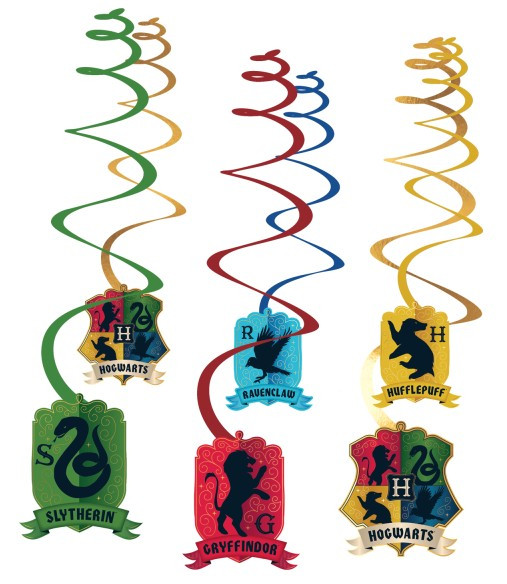 6 appendiabiti da soffitto Hogwarts scuola di magia 60 cm