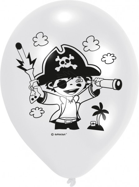6 piratballonger äventyrlig skattjakt