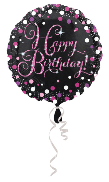 Pink Happy Birthday Folienballon 43cm