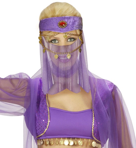 Oriental belly dancer veil