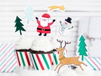 Widok: Mała świąteczna dekoracja tortu 7-elementów