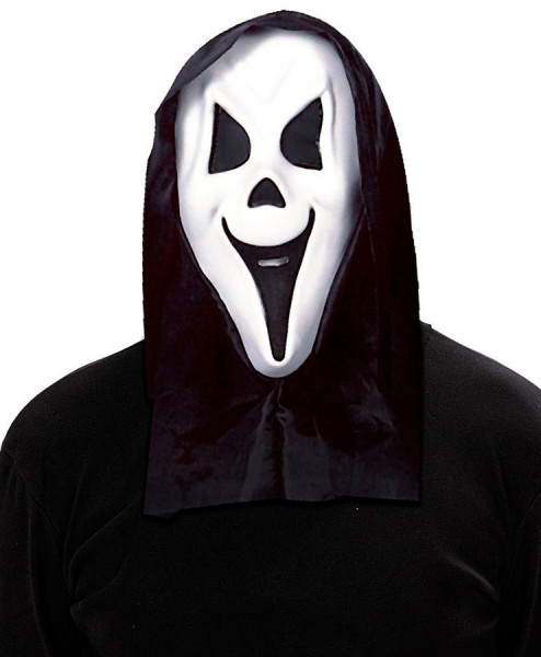 Horror night mask with hood
