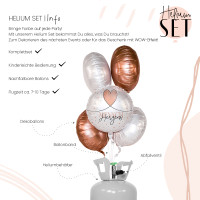 Vorschau: Herzensmensch Ballonbouquet-Set mit Heliumbehälter
