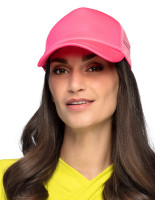 Widok: Klasyczna czapka z daszkiem w kolorze neonowego różu