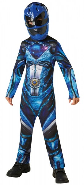Blå power ranger kostym för barn 3:a