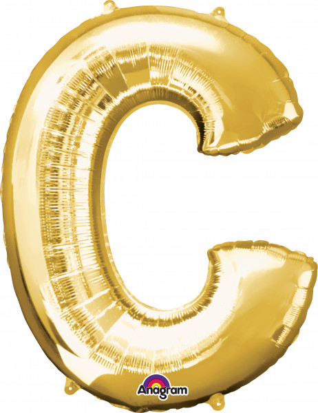 Buchstaben Folienballon C gold 81cm