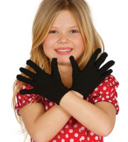 Schwarze Handschuhe für Kinder 17cm