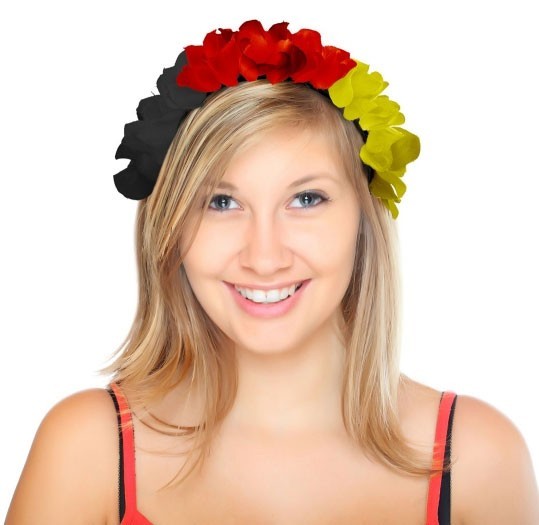 Niemiecka opaska na głowę z kwiatem