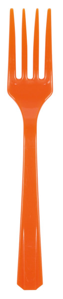20 Kunststoff-Gabeln orange