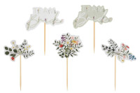 Aperçu: 12 décorations pour cupcakes de la mariée fleurie 10 cm