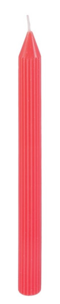 2 Taper Candles Fluted Coral 2 x 25cm
