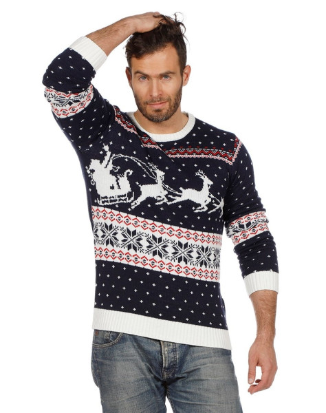 Wzorzysty sweter bożonarodzeniowy Charly