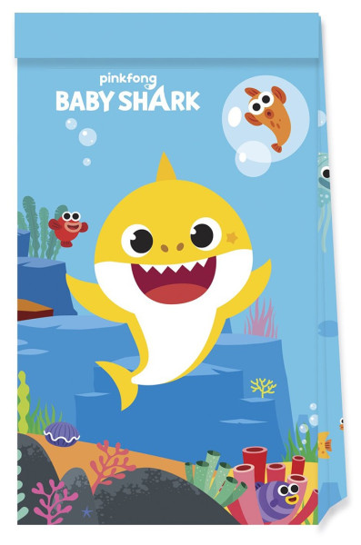 4 Baby Shark Party Favour Bags