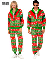 Preview: Christmas jogging suit red-green unisex