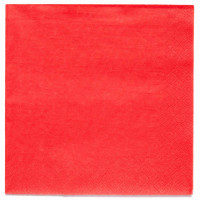 Aperçu: 20 serviettes écologiques rouges 33cm
