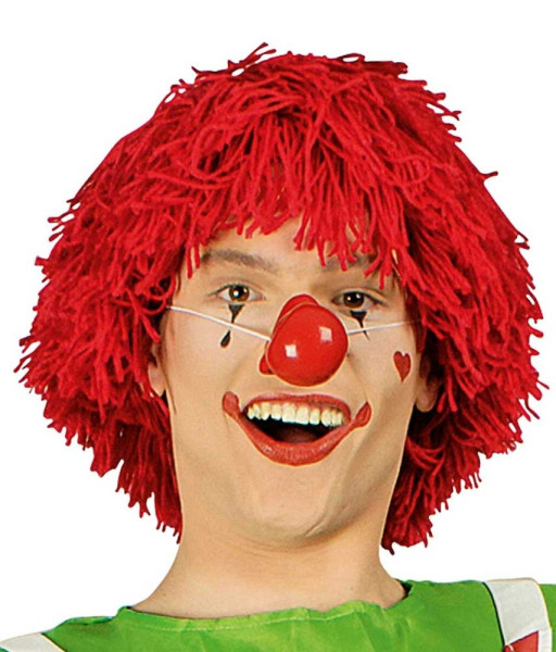 Rode clowns pruik Simon