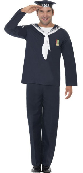 Granatowy kostium oficera męski